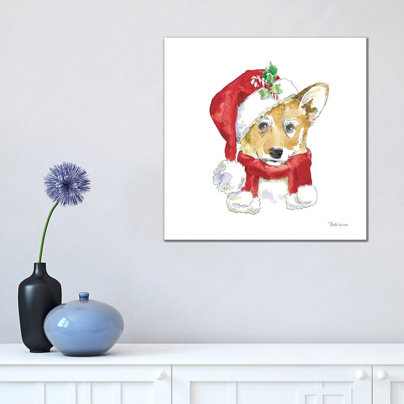 Holiday Paws VIII On White by Beth Grove - Wrapped Canvas Print, 45.72 cm H x 45.72 cm W x 1.91 cm D