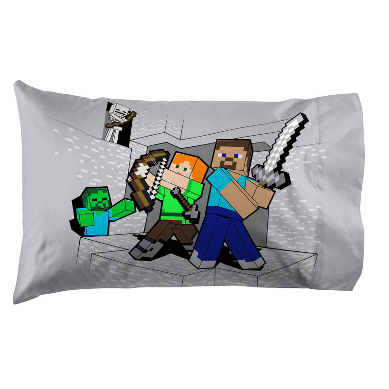 Minecraft Fight Back 100% Cotton Single Duvet Cover Set