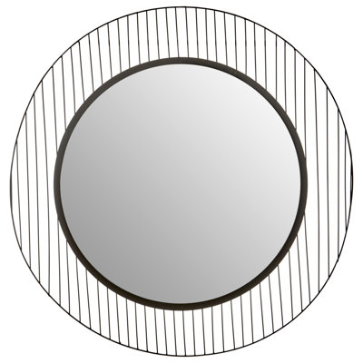 Demaria Metal Round Wall Mirror