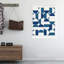 «Bauhaus Inspired Geometric Print 1» en bleu et bleu sarcelle par le Creative Bunch Studio, reproduction d'art encadrée-1887416395-1887418288