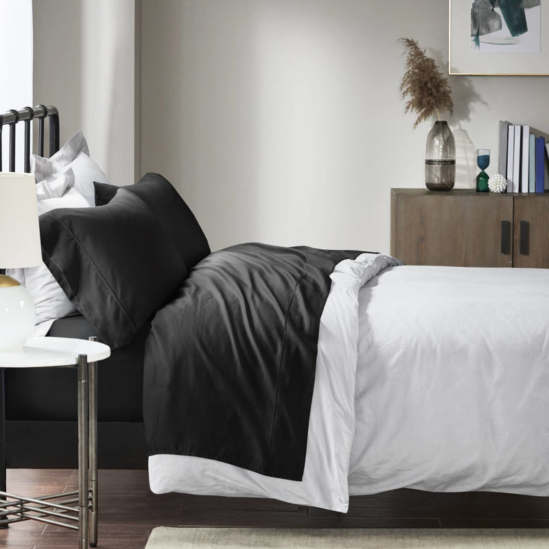 King Size Cotton Blend Sheets - Wrinkle , Deep Pocket, 2 Pillows 4 Pc Blend, , Elastic Fitted Sheet