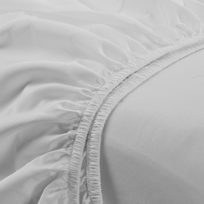 Hospitality Cotton Blend Percale Fitted Sheet, Queen Fitted Sheet