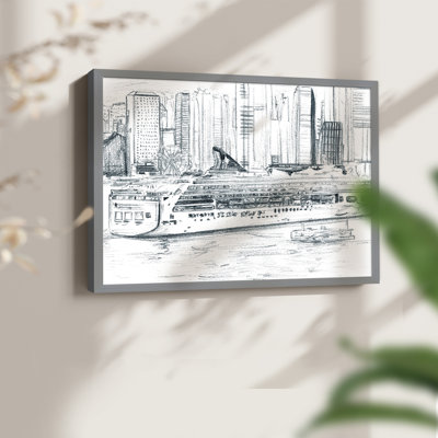Ferryboats II -Framed Print - Restickable
