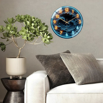 Horloge murale en verre Neon