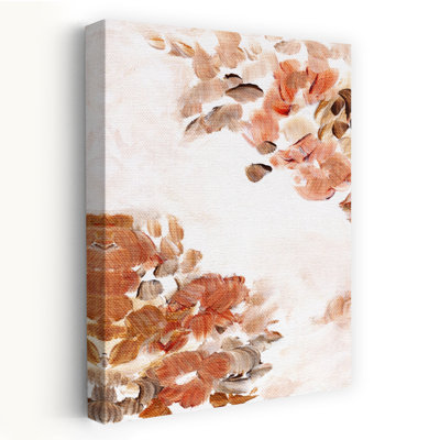 Earthy Abstract Blooms Abstract Contemporary Modern Autumn Flower Wall Art