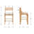 Stylish Farmhouse Upholstered Solid Wood Barstools With Metal Stirrups, Low Barstools With Cutout Solid Wood Backs Set Of 2-1293900877