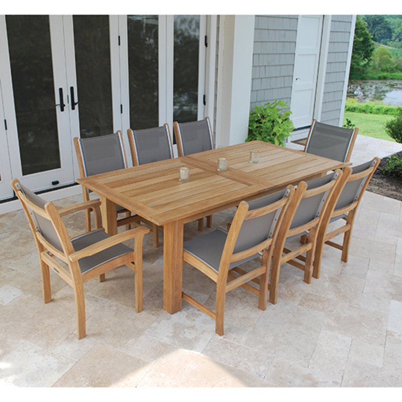 Hyannis Outdoor Teak Dining Table, 39.5" W x 118" L x 30" H