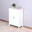 Armoire de rangement pour salle de bain avec tablette réglable à double porte, blanc