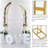 2pcs Curved Wedding Arch Backdrop Stand Metal Arbors,  For Ceremony Birthday Party Bride Baby Shower, Decoration (5.9ft,6.9ft)