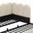 Twin Size Upholstered Daybed With Scallop-Shaped Guardrail And Pull-Out Bed, Velvet Sofa Bed, Metal Slatted Frame, Space-Saving Design-1944938767