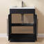 Ensemble de meuble-lavabo simple 24 po noir moderne