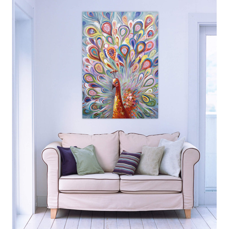 Acrylbild Pfau En Couleur