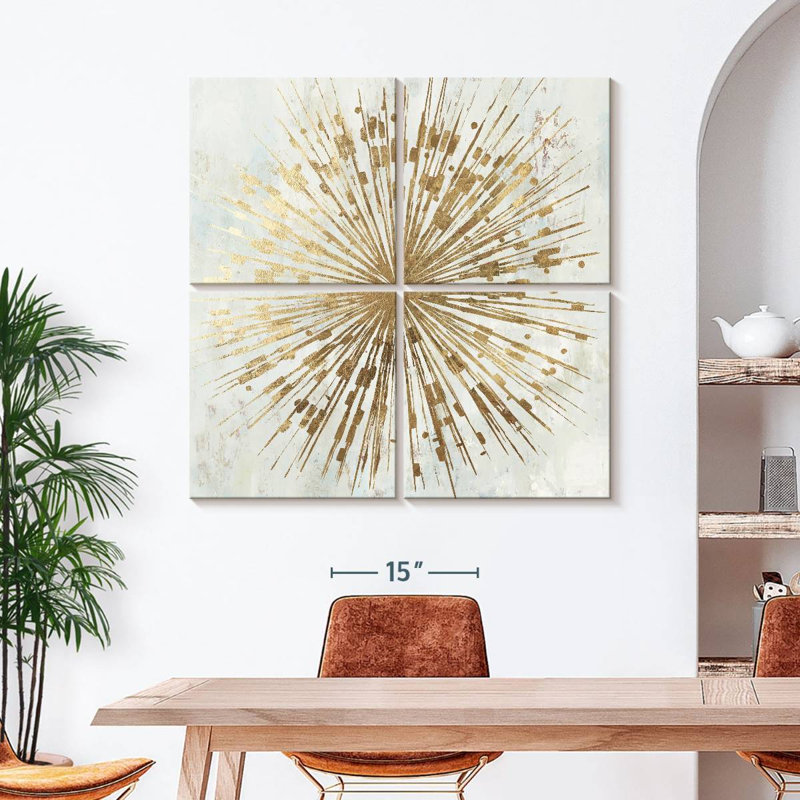 «Golden Star», reproduction d'art sur toile, H 45 po x l 45 po x P 1,25 po