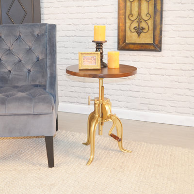 Neche Solid Wood Top End Table