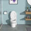 Toilette une pièce en céramique blanche - Ajout de salle de bain confortable et élégant avec siège à fermeture en douceur