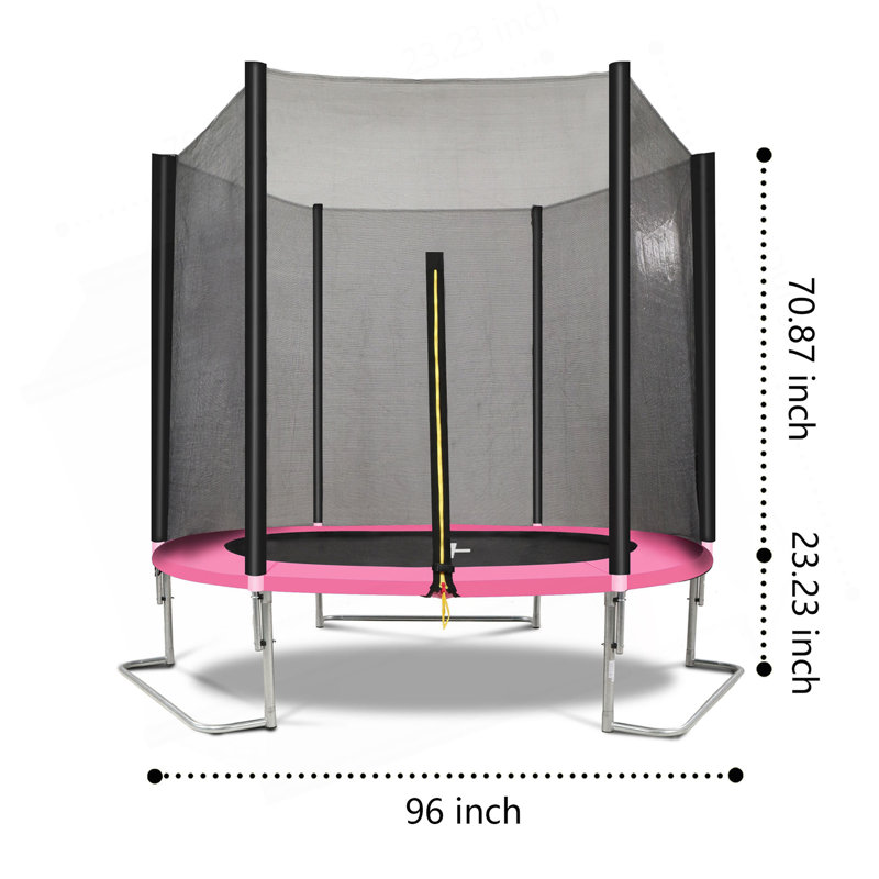 8FT Trampoline Outer Net-Pink and black