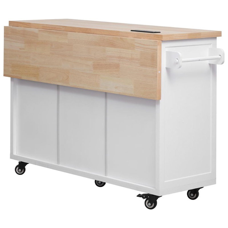 Kitchen Island with Drop Leaf