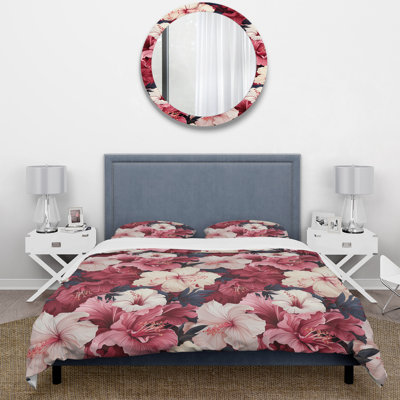 Ensemble de housse de couette Hibiscus Romance