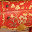 Commode décorative vintage rouge à deux tiroirs
