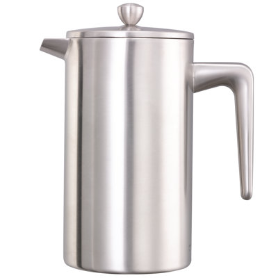 Cafetière à double paroi en acier inoxydable