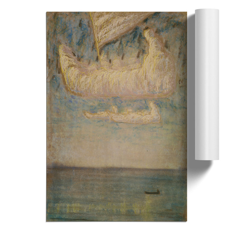 Thoughts by Mikalojus Konstantinas - Unframed Painting, 42cm H x 30cm W x 0.1cm D