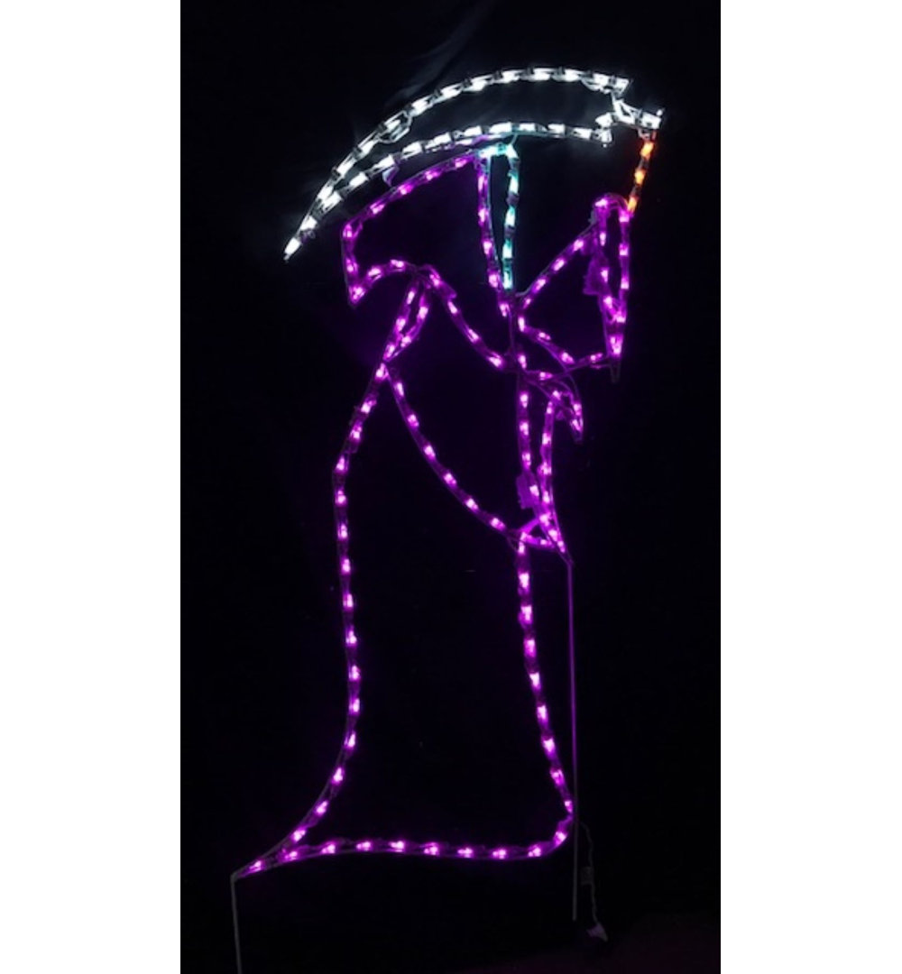 Grim Reaper Halloween Holiday Lighted Display Lori's Lighted D'Lites