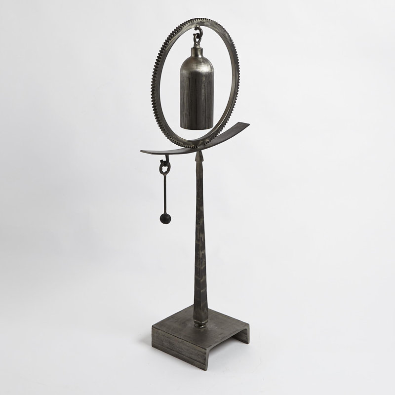 Taper Spring Sound Sculpture-Natural Iron
