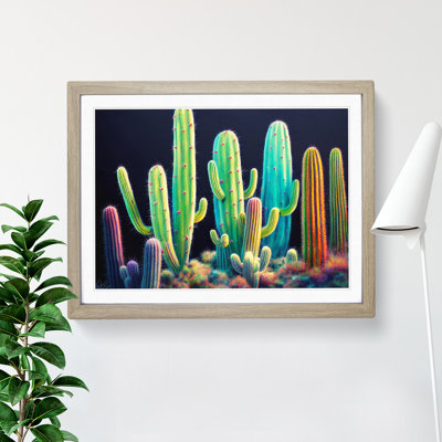 Colourful Cactus - Framed Print