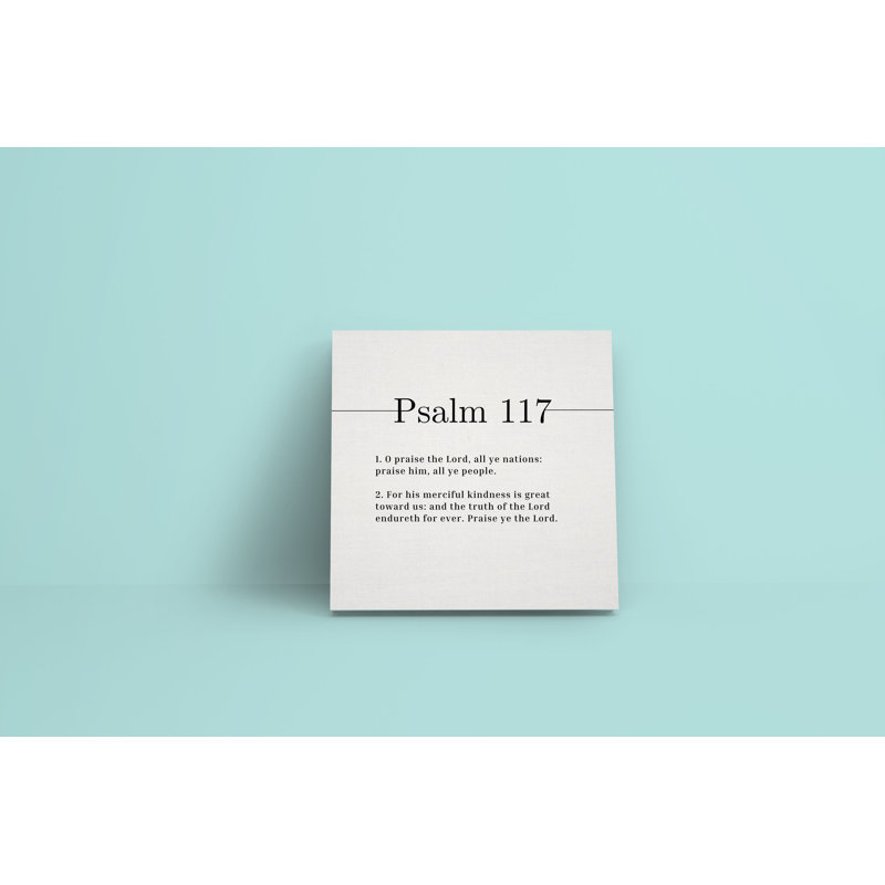 Merciful Kindness Psalm 117 - Wrapped Canvas Print