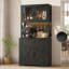 Armoire de rangement 71 "avec prise de courant, grande armoire de rangement avec support pour micro-ondes-2057804484