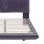 Grand lit plateforme tapissier avec lumière pour capteur et 2 dossiers, 2 ensembles de ports USB et une prise-2013653840
