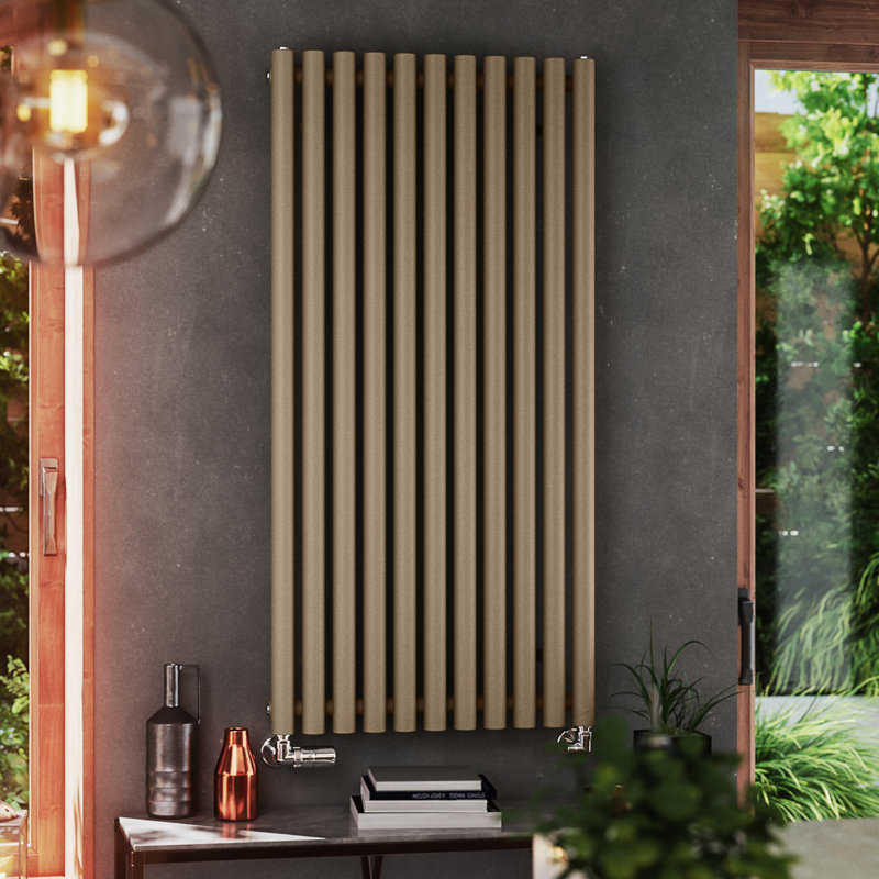 Rolo Room Reversible Cylindrical Bar Designer Radiator, White