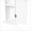 Armoire à papier hygiénique, armoire de coin de petite salle de bain avec portes et tablettes, organisateur de rangement mince pour shampooing et plus encore