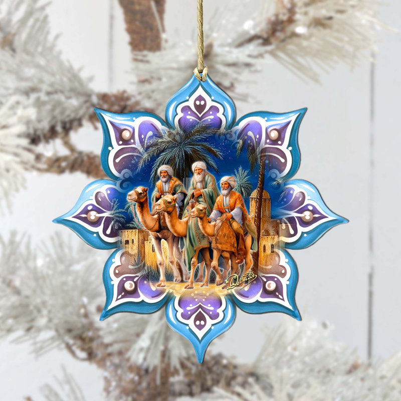 Grand ornement en bois décoratif de Noël