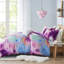 Ensemble d'édredon imprimé Tie Dye avec coussin décoratif-126520911-126520914