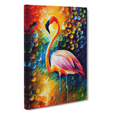 Flamingo Portrait No.1 - Wrapped Canvas