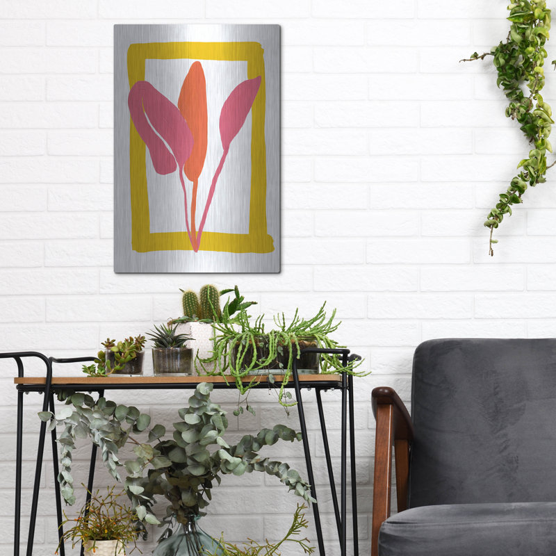 Art mural en métal luxueux «The New Oasis 2» par Bronwyn Baker, 12 po x 16 po, H 16 po x l 12 po