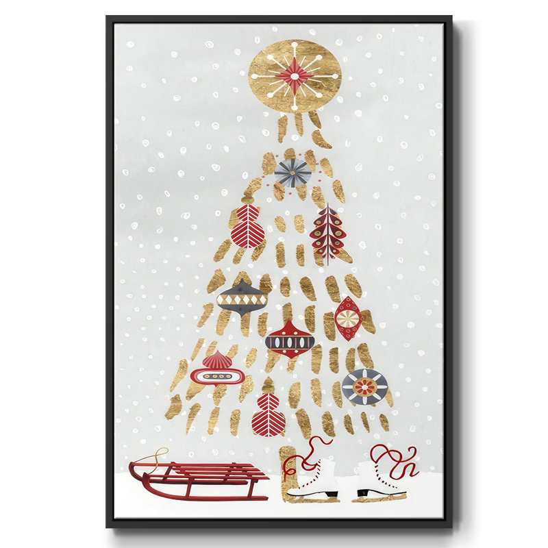 " Christmas Chalet Collection B ", Black Framed, 25" H x 17" W x 1.5" D