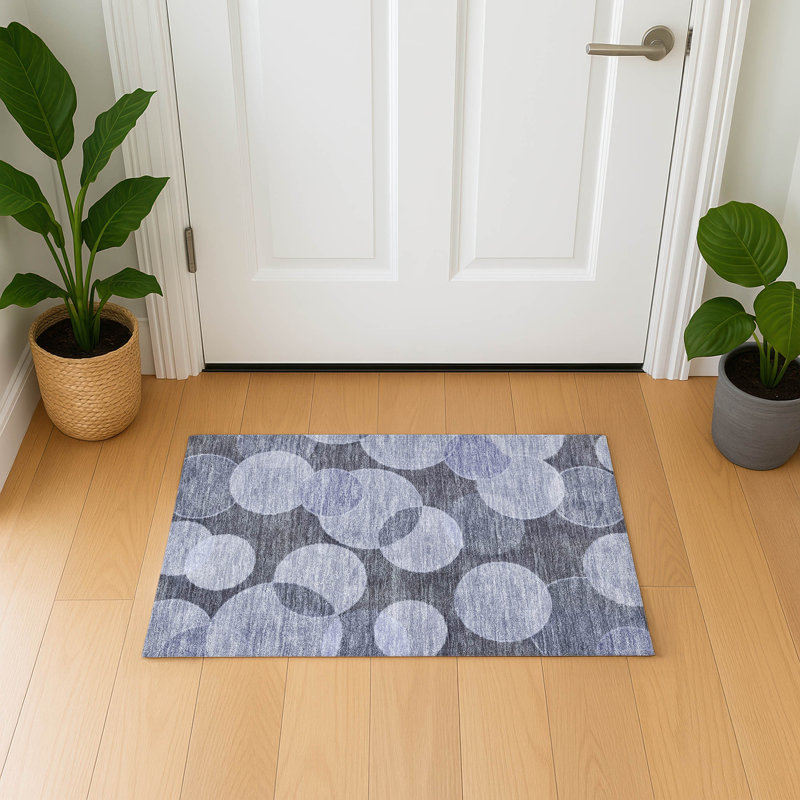 Premium Machine Washable Lubbers AMF1751 Geometric Rug, Rectangle 1'8" x 2'6"