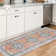 Vintage Washable Floral Distressed Area Rug for Living Room Soft Retro Bedroom Non Slip Low Pile Stain Resistant Carpet Indoor No Shedding Foldable Floor Mats Rug Decor Rugs