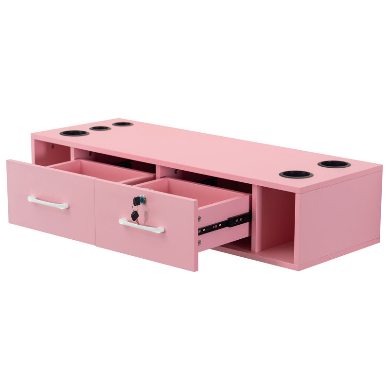 Armoire murale avec porte-outils et tiroirs, Rose