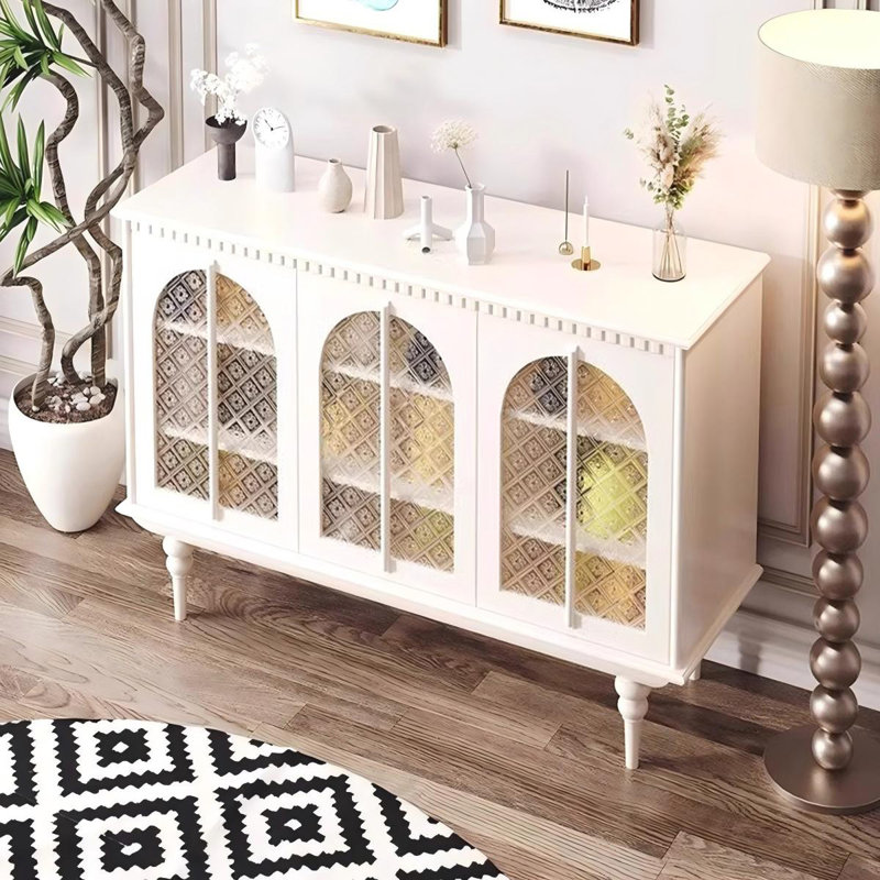 Buffet en bois massif blanc, Blanc