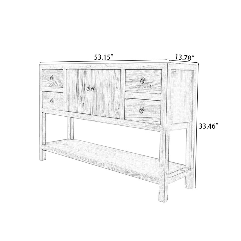 Modern Nostalgic Multi-Functional Console Table