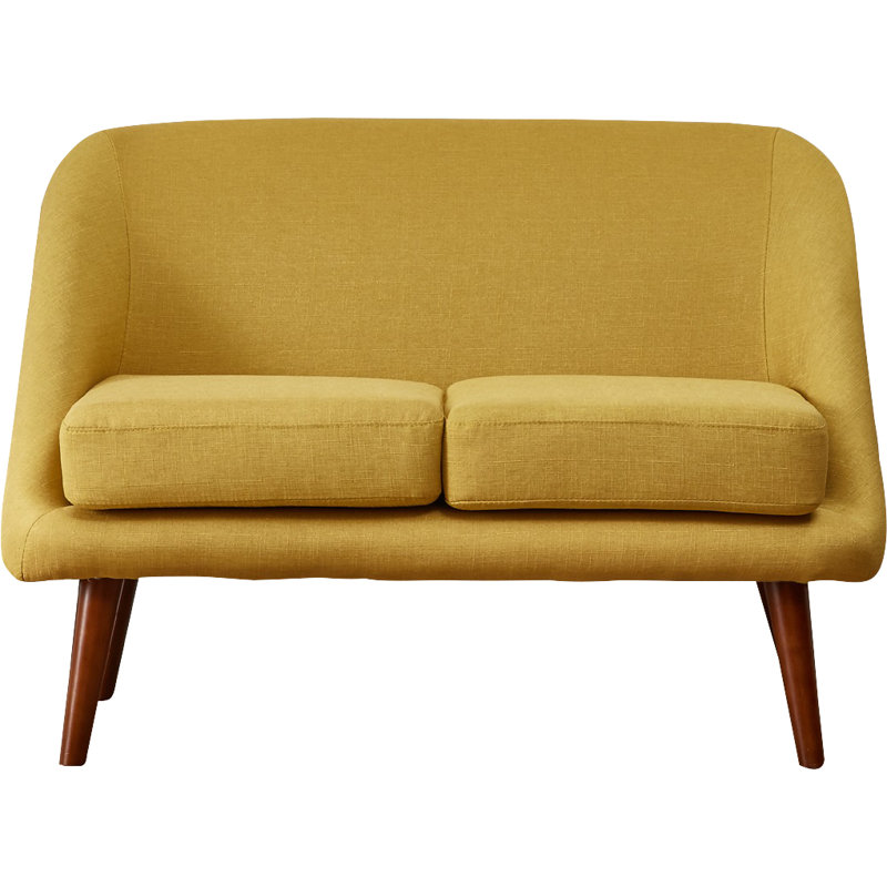 Kalum Upholstered 49.2'' Loveseat, Naples Yellow
