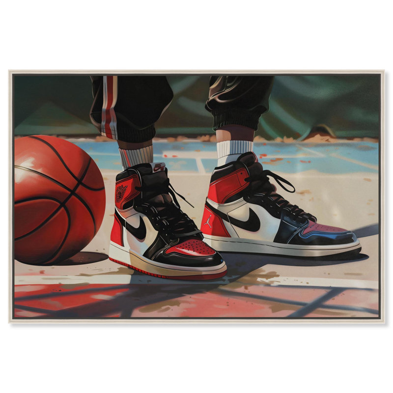 Entraînement à la cour, impression sur toile par Notoriart, H 30 po x l 20 po