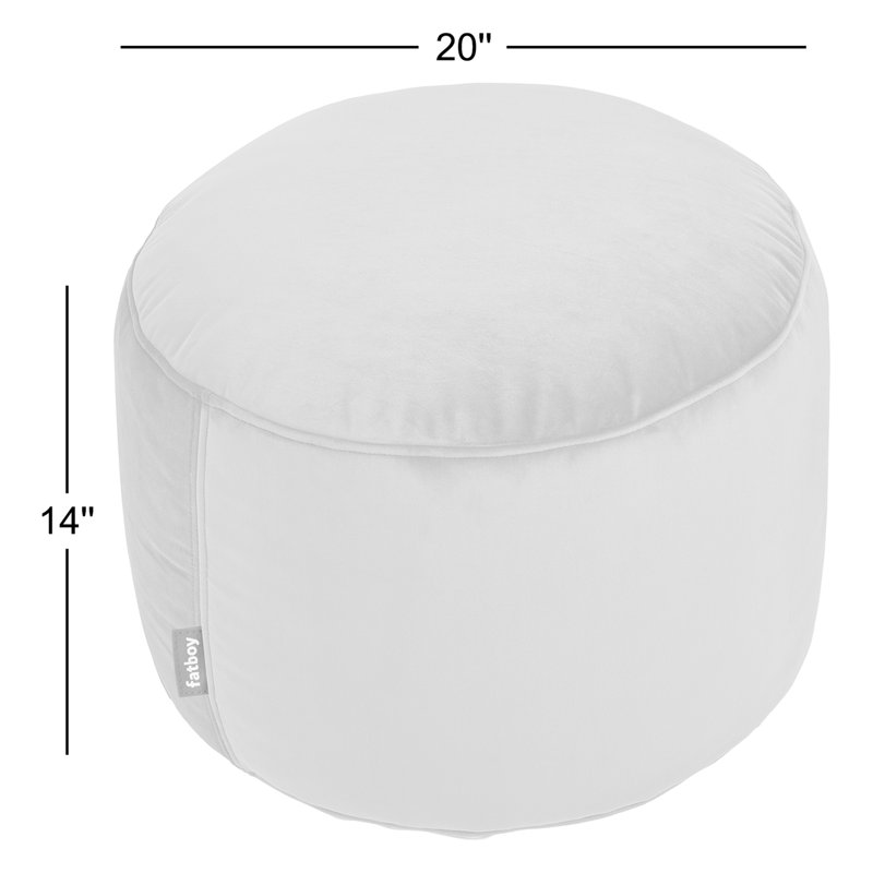 Point Pouf Ottoman, Taupe Velvet