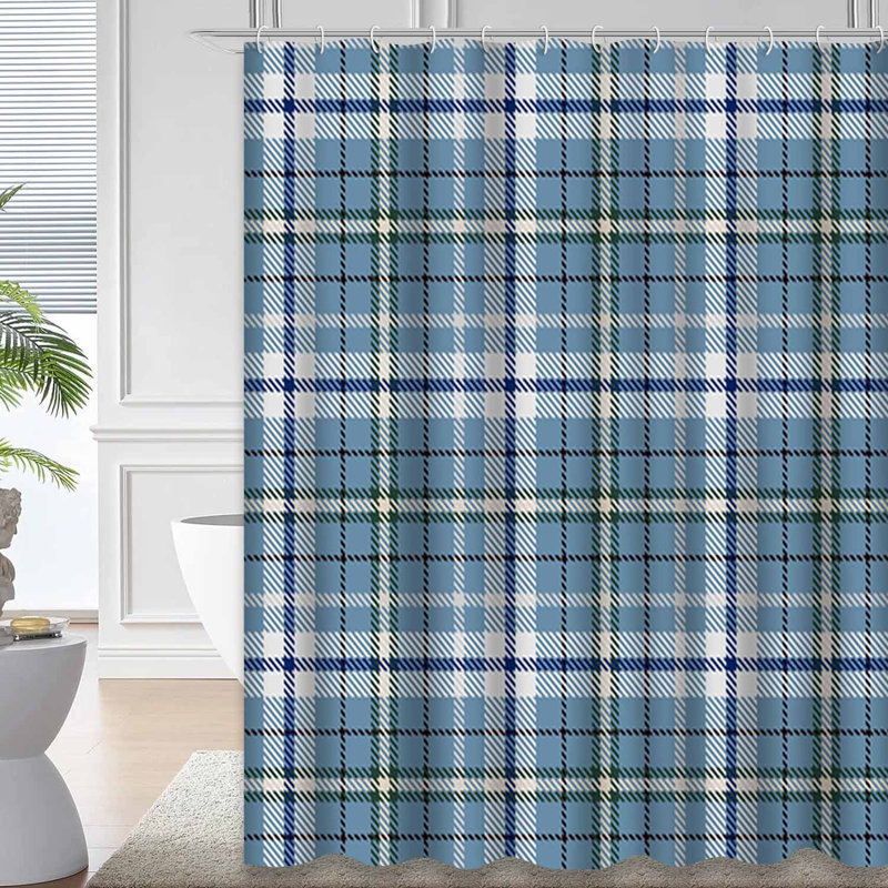 Rideau de douche Tartan, L 72 po x l 72 po