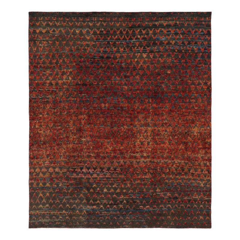 Handmade Silk and Wool Area Rug
