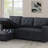 Convertible Upholstered Sectional Sofa with Pull-out Chaise-102484760-102484761