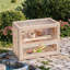 Cage rectangulaire en bois de sapin pour hamsters et gerbes